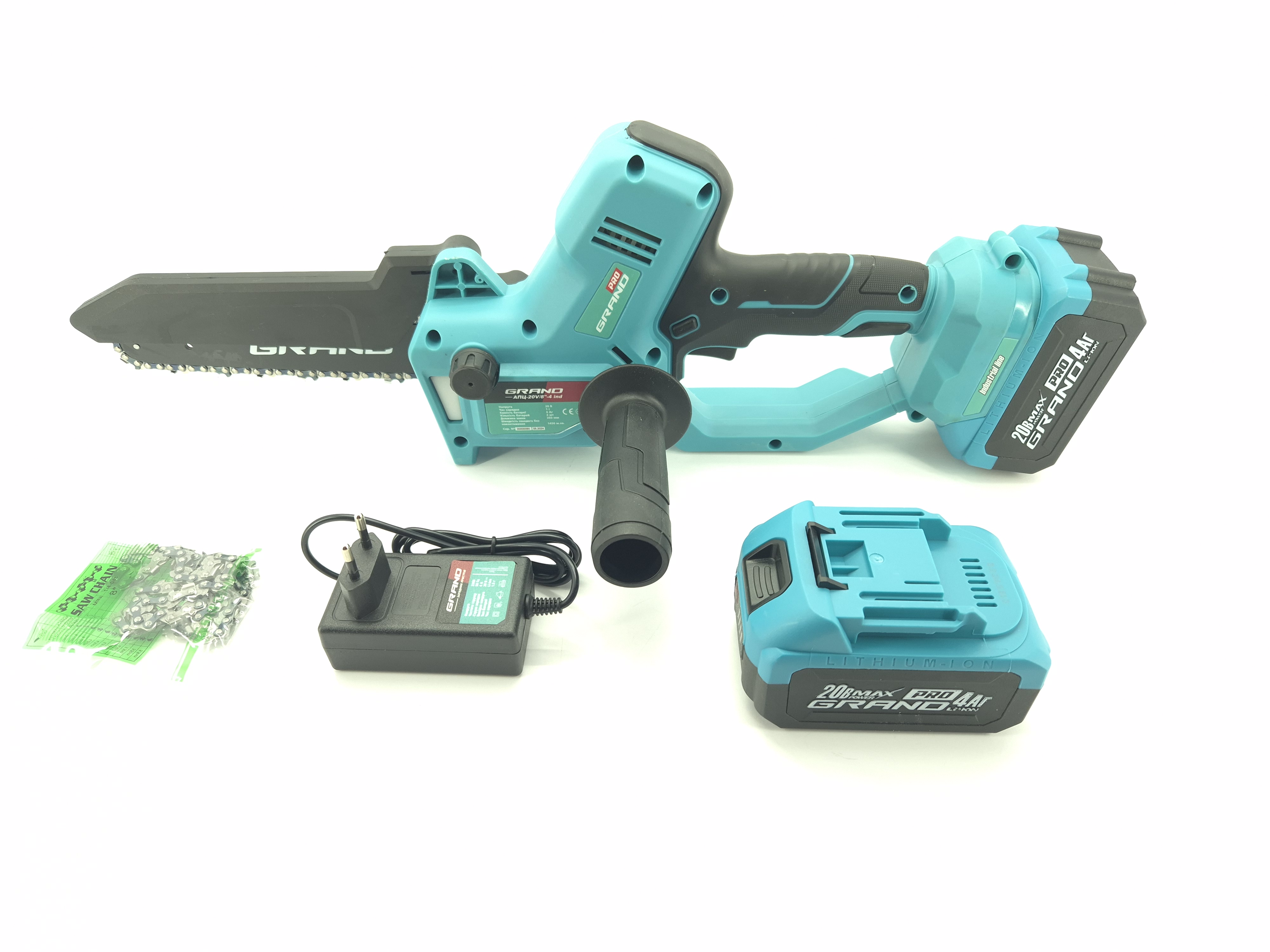 Акумуляторна ланцюгова пила Grand АПЦ-20V/8"-4 INDUSTRIAL Акумуляторна ланцюгова пила Grand АПЦ-20V/8"-4 INDUSTRIAL